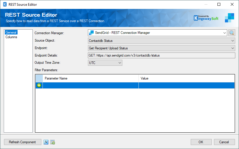 SSIS SendGrid Source Component